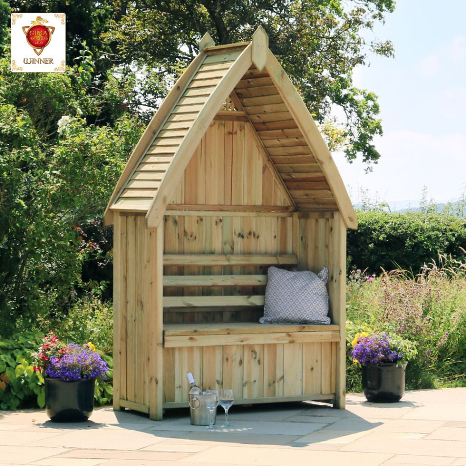 Zest Cheltenham Garden Arbour with Storage Box