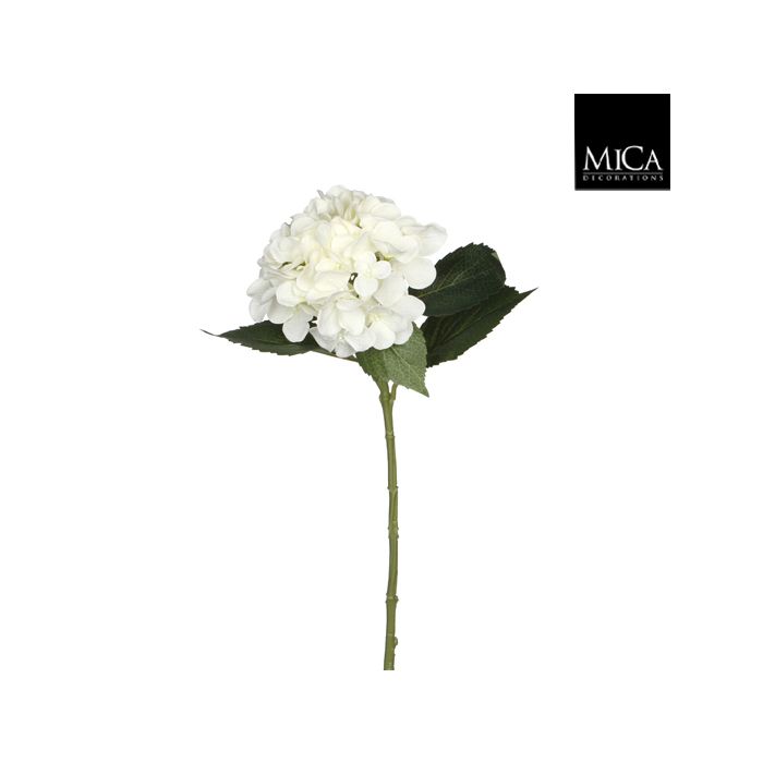 Mica Artificial Hydrangea Stem White 51cm