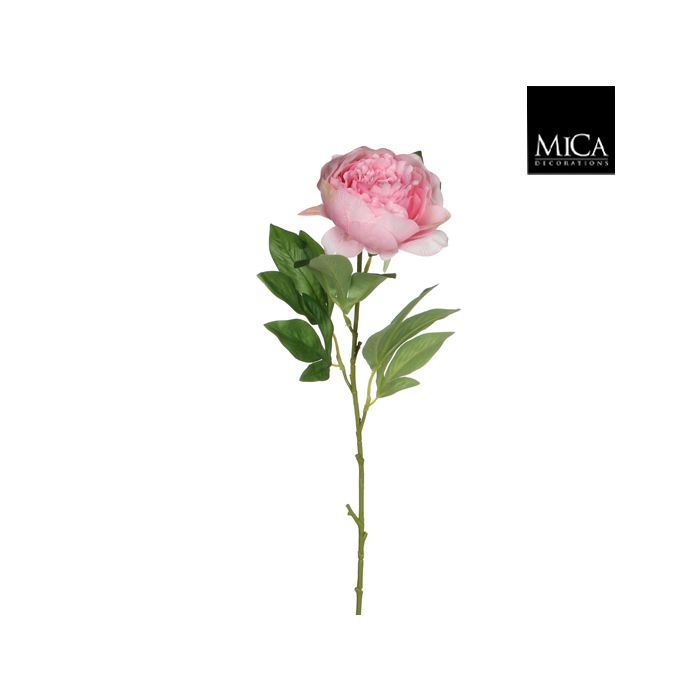 Mica Artificial Peony Stem Pink 76cm