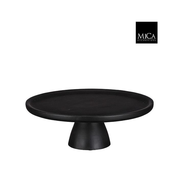 Mica Tallo Mango Wood Cake Stand Black