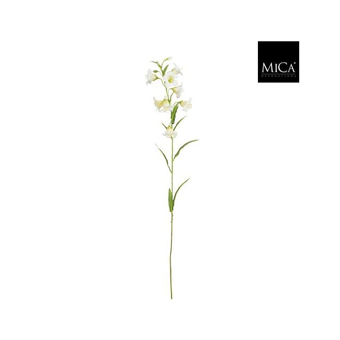 Mica Artificial Campanula Stem White 73cm