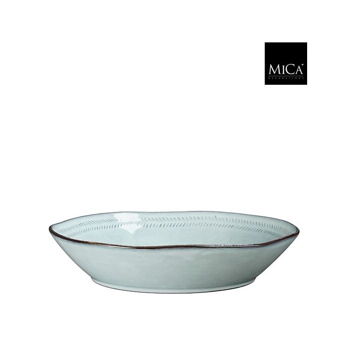 Mica Racco Stoneware Dish Light Grey 28cm