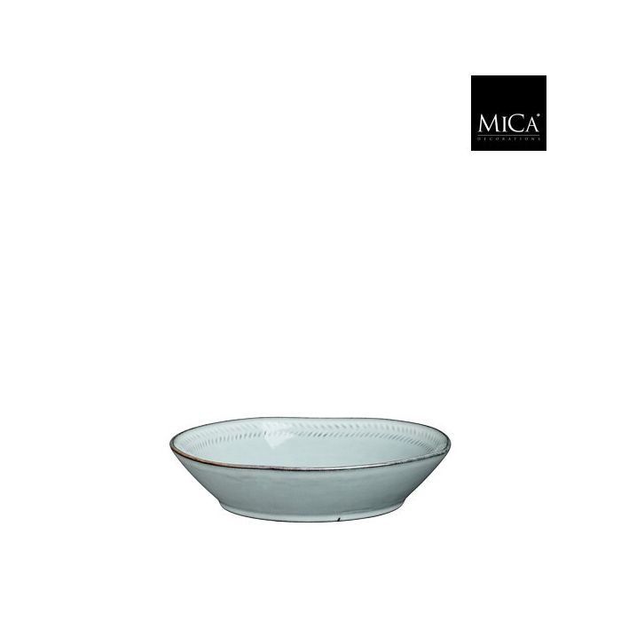 Mica Racco Stoneware Bowl Light Grey 18cm