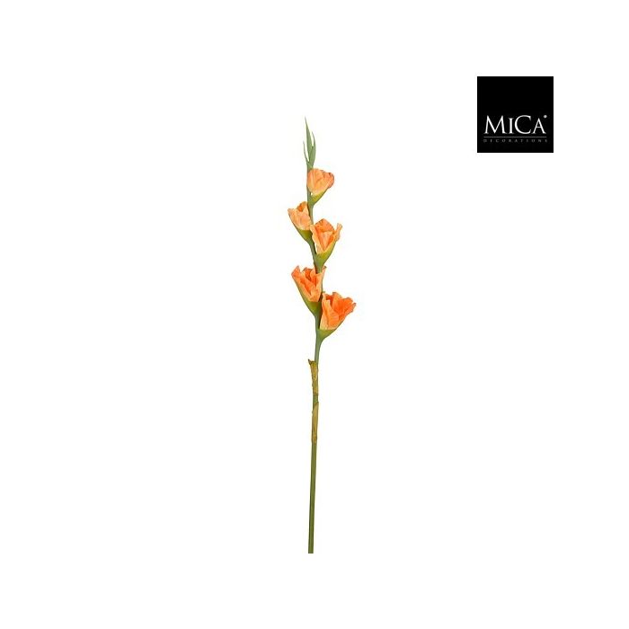 Mica Faux Gladiolus Orange Real Touch 84cm