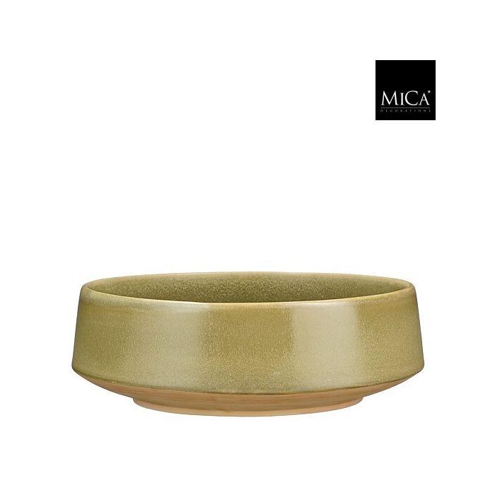 Mica Nika Stoneware Bowl Green 25cm