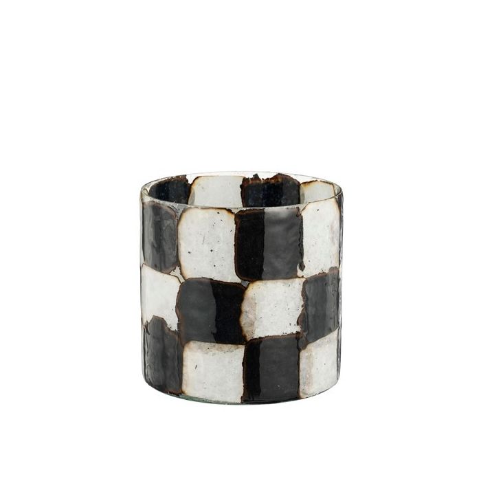 Mica Tealight Holder Black 10 x 10cm