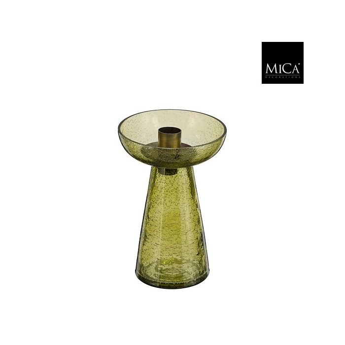 Plien Glass Candleholder Green Large