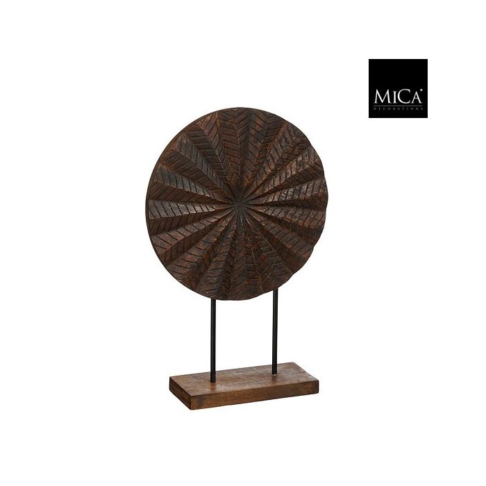 Mica Patula Round Mango Wood Decoration 28cm