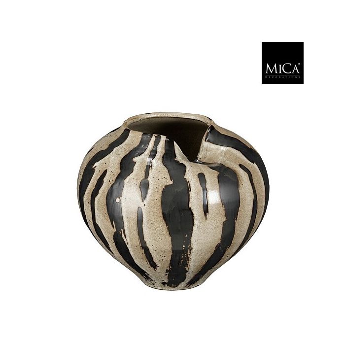 Mica Nanda Ceramic Vase Brown 23cm