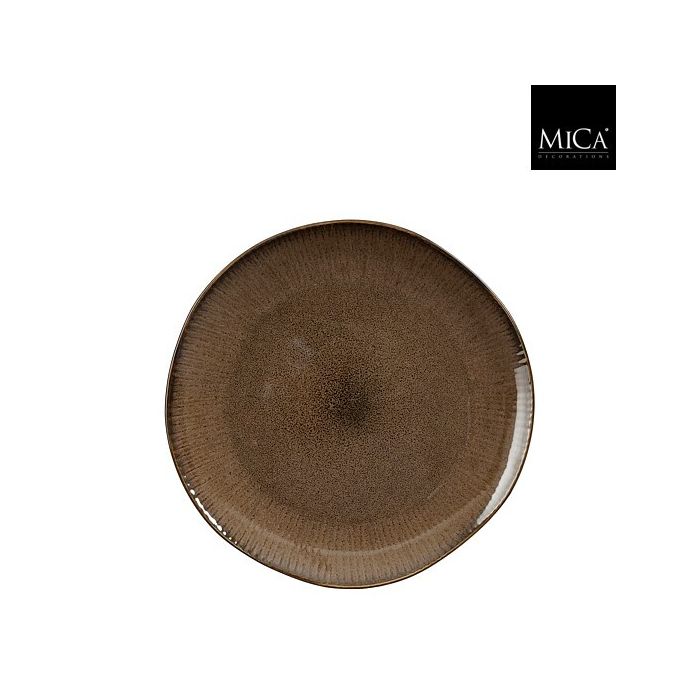 Mica Nusa Stoneware Breakfast Plate Brown