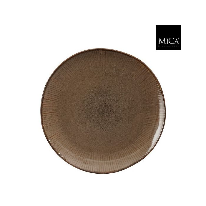 Mica Nusa Stoneware Dinner Plate Brown