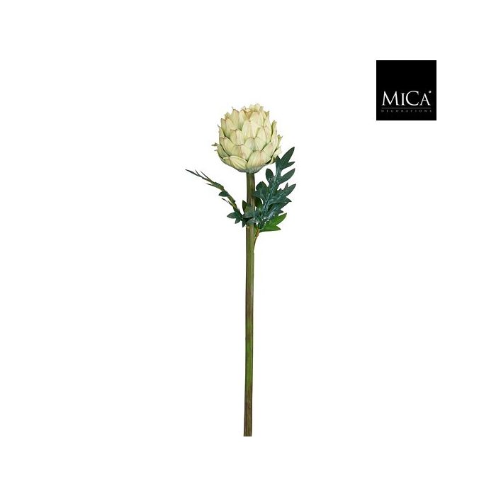 Mica Faux Protea Light Green 58cm