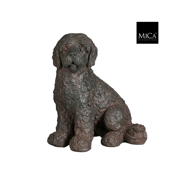 Mica Labradoodle Sculpture Dark Grey 40cm