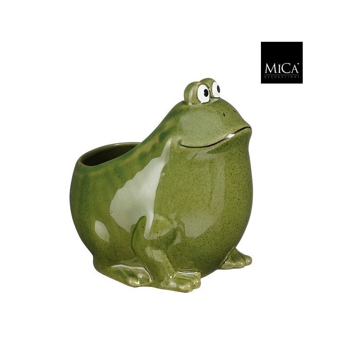Mica Pot Frog Green