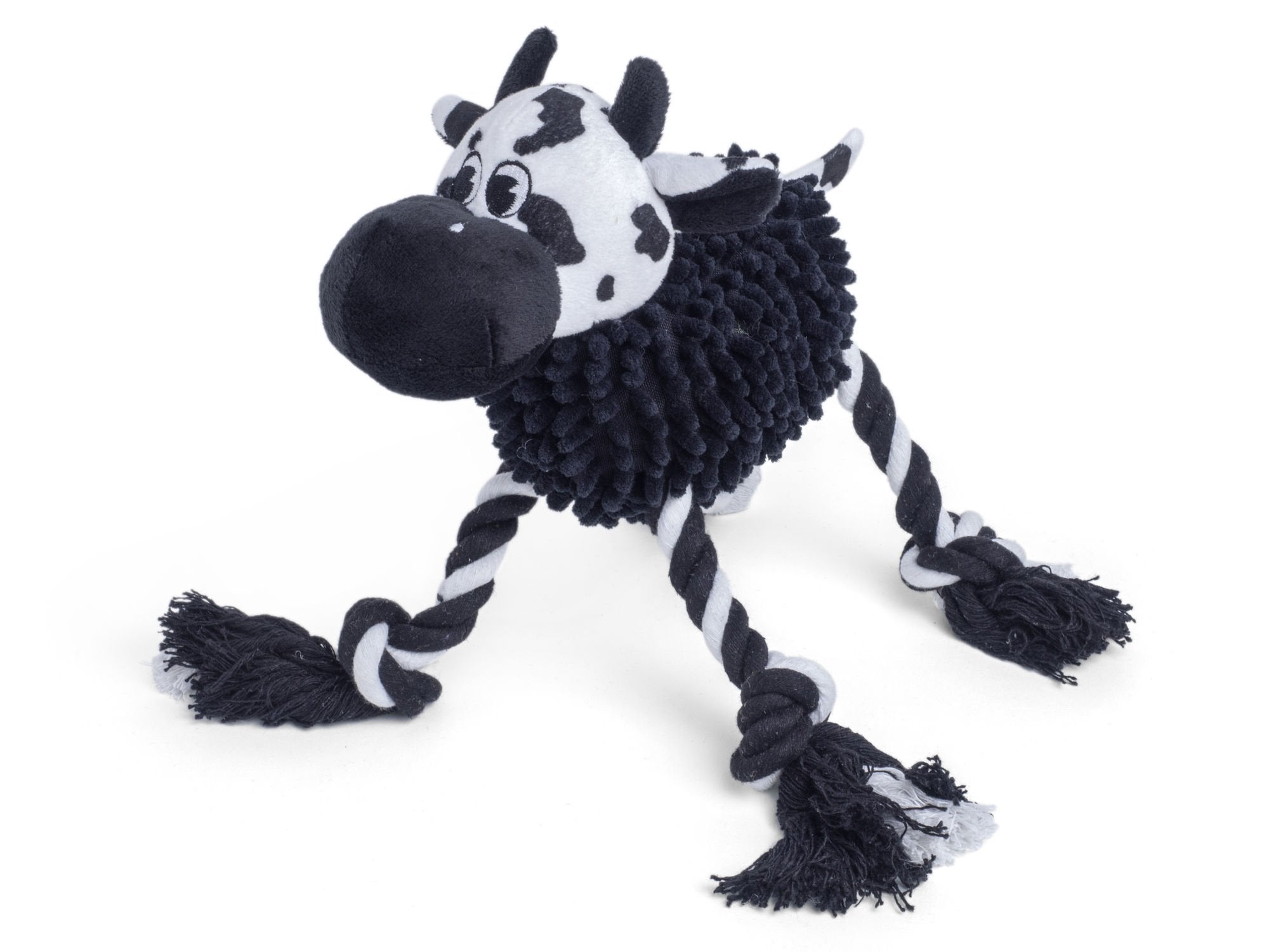Petface Buddies Noodle Cow Plush Dog Toy