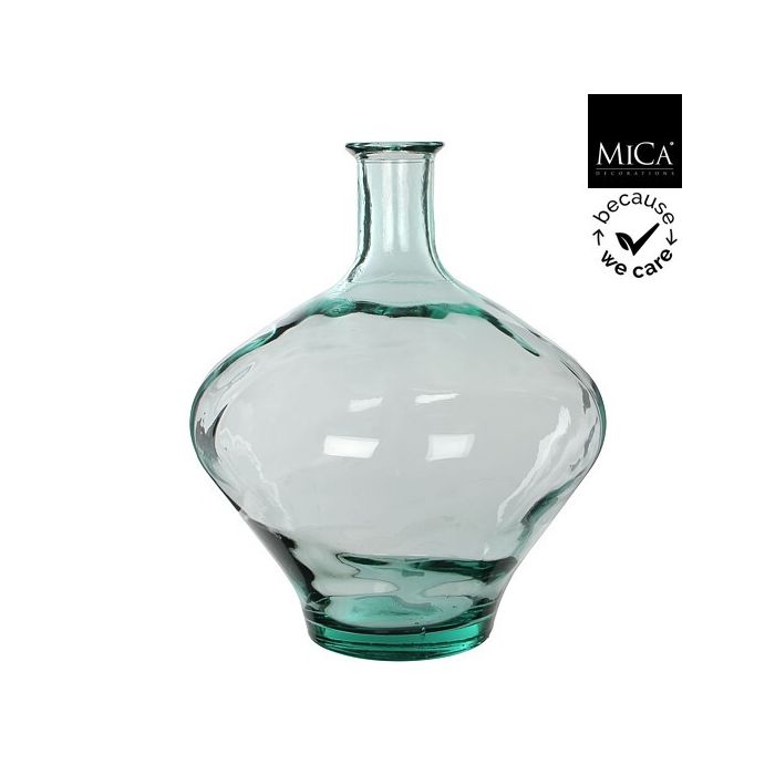 Mica Kyara Recycled Glass Bottle Vase Clear 38cm