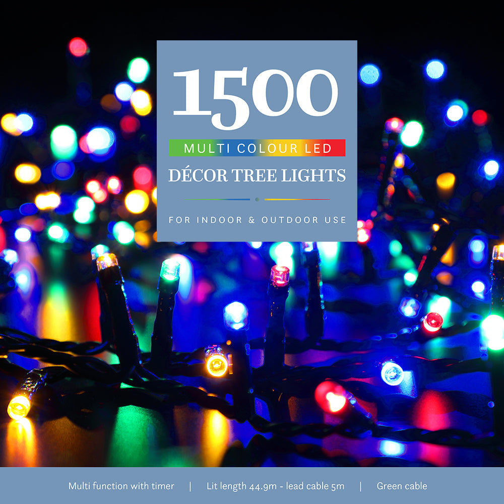 Noma Multifunction Decor Tree Lights Multicolour With Green Cable
