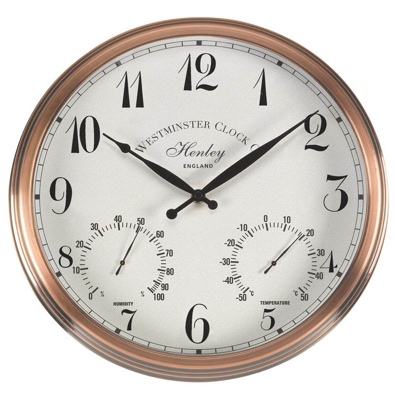 Smart Garden Henley Wall Wall Clock & Thermometer 12inch
