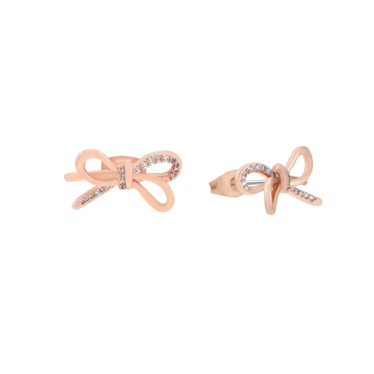 Tipperary Crystal Bow - Stud Earrings Rose Gold
