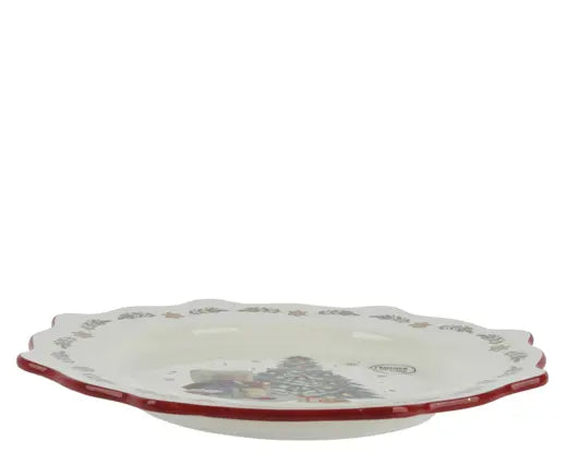 Dinner Plate Dolomite Decal Bear And Tree Pattern