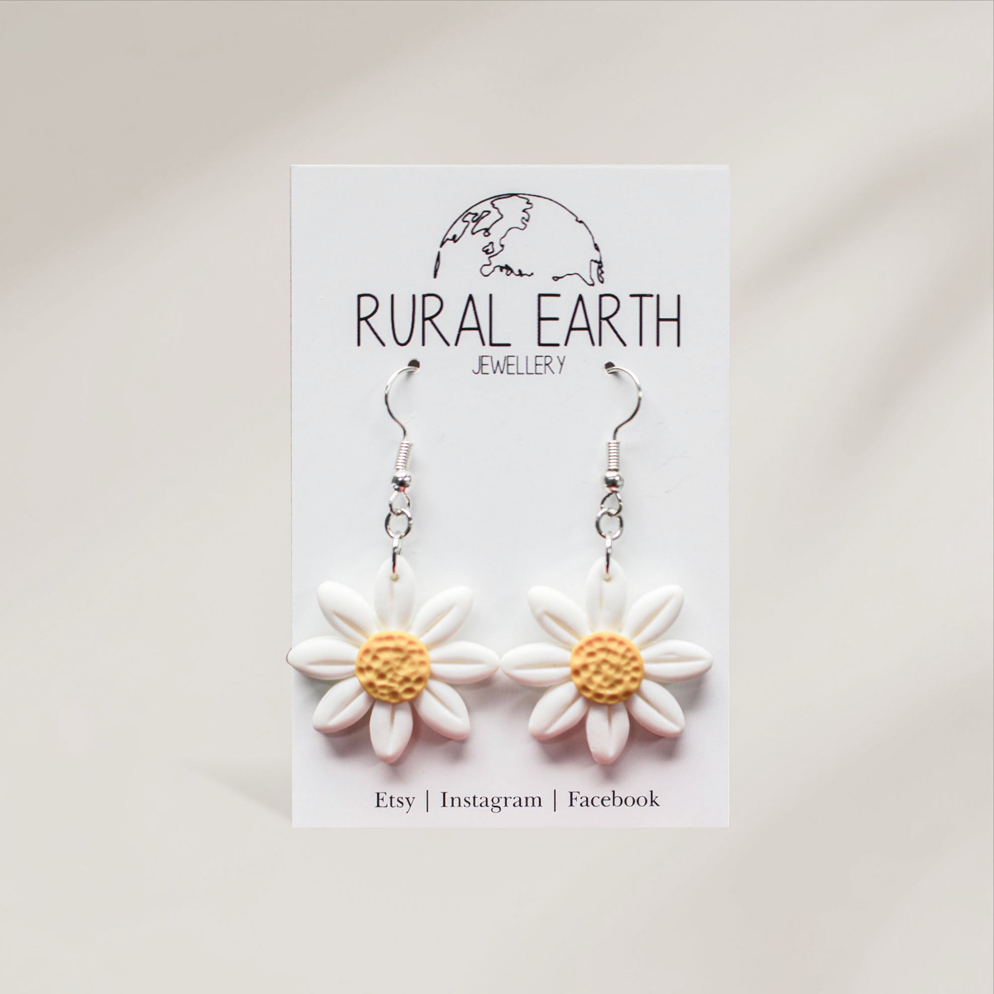 Rural Earth Large Daisy Drop Earrings