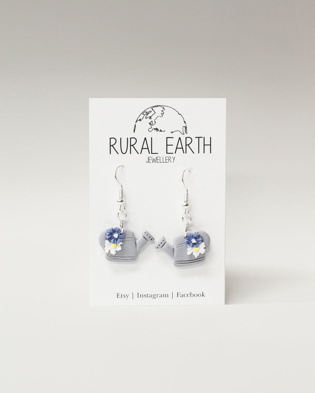 Rural Earth Watering Can Drops Earrings