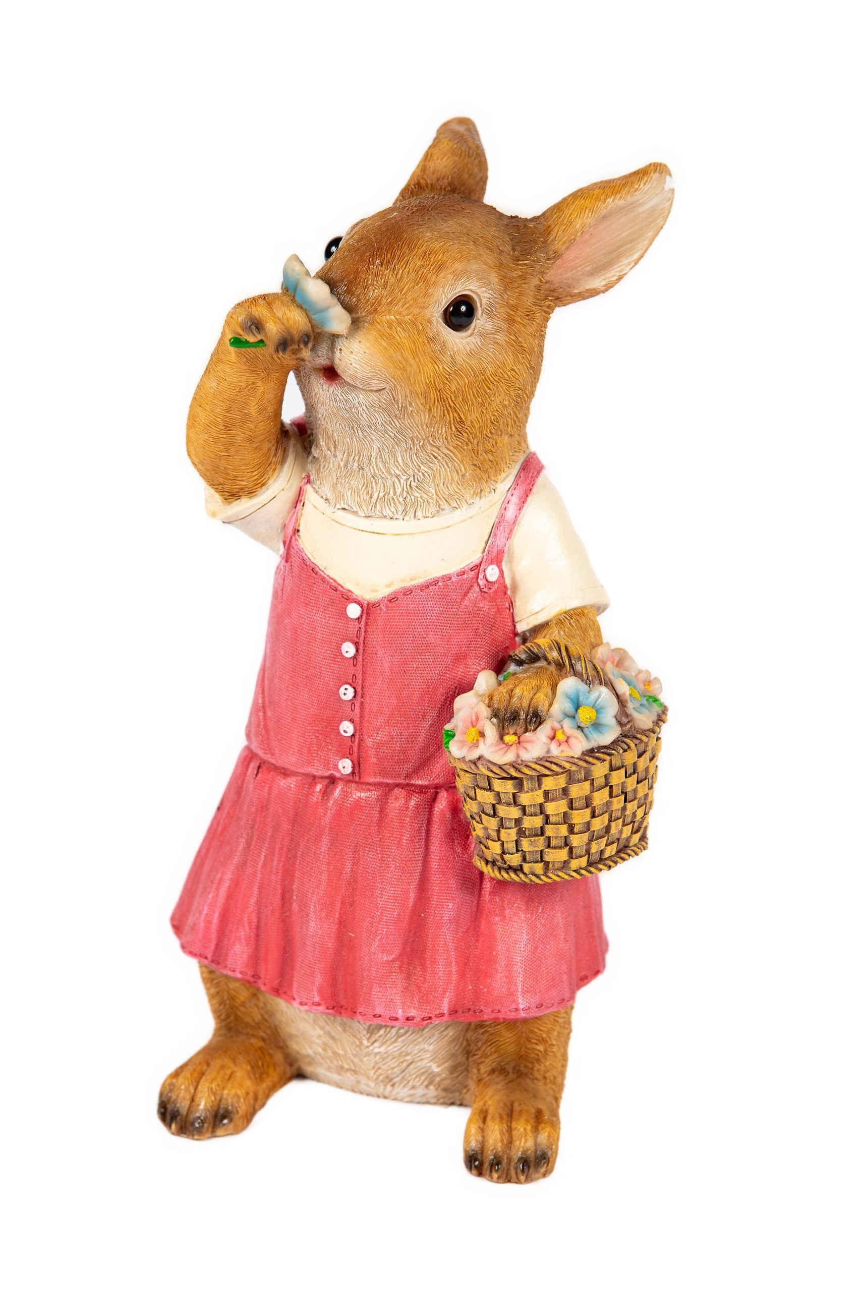 Garden Creations Girl Rabbit Picking Flowers