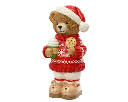 Decoris Standing Bear with Cookie 37cm