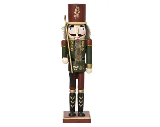 Decoris Nutcracker Pinewood Red 11cm x 10cm x 49cm