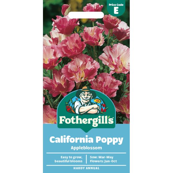 Mr Fothergills Californian Poppy Appleblossom Pink