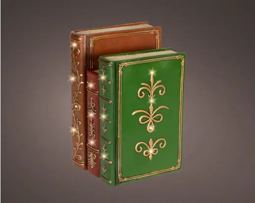 Lumineo Light Up LED Book Stack Warm White 15.5cm x 18.5cm x 27cm