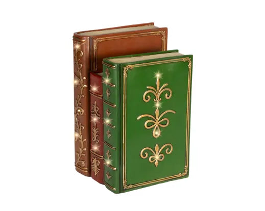 Lumineo Light Up LED Book Stack Warm White 15.5cm x 18.5cm x 27cm