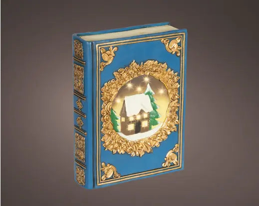 Lumineo Light Up LED Book Blue & Warm White 6.5cm x 16.5cm x 22cm