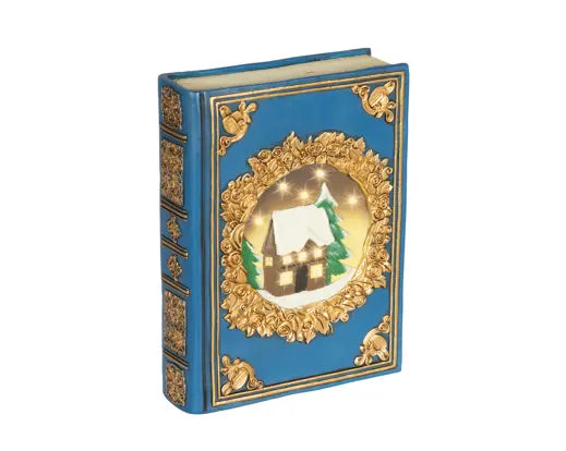 Lumineo Light Up LED Book Blue & Warm White 6.5cm x 16.5cm x 22cm