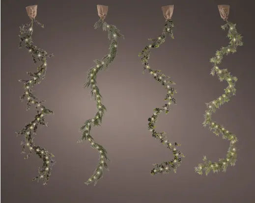 Lumineo Lit LED Foliage Garland 180cm Single Assorted