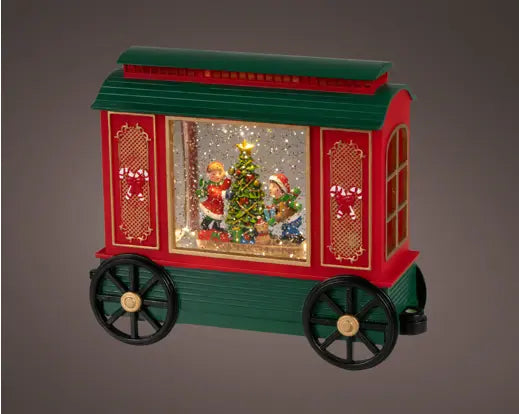 Lumineo LED Water Spinner Train Carriage Red & Green 20cm