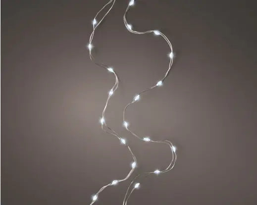 Lumineo Micro Wire String Lights Cool White 40 LED 195cm