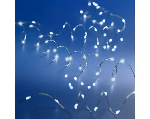 Lumineo Micro Wire String Lights Cool White Indoor 100 LED 495cm