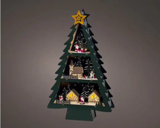 Lumineo Light Up Christmas Tree Scenery 55cm