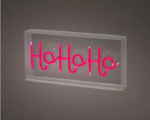 Lumineo Neon 'Ho Ho Ho' Sign Red Indoor 30cm
