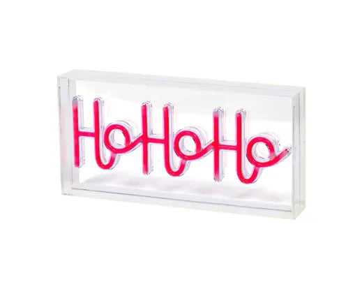 Lumineo Neon 'Ho Ho Ho' Sign Red Indoor 30cm