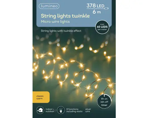 Lumineo Micro Wire Extra Dense String Lights Indoor/Outdoor