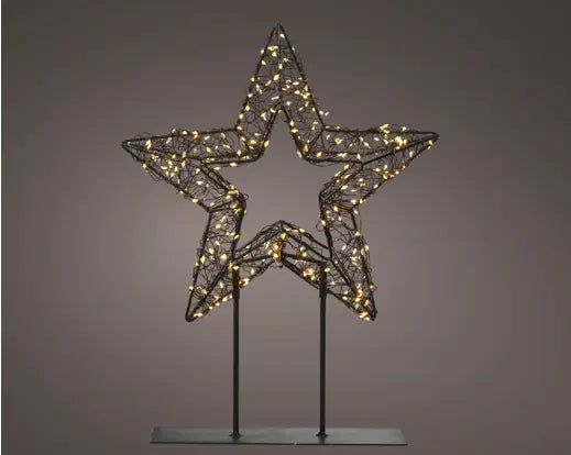 Micro LED Table Light Star Metal Black & Classic Warm