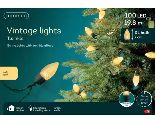 Lumineo Vintage Twinkle Lights XL Bulb Indoor/Outdoor
