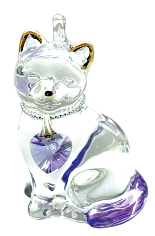 Wild Things Fantasy Glass Pretty Little Kitties Amethyst