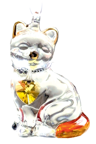 Wild Things Fantasy Glass Pretty Little Kitties Topaz