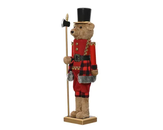 Decoris Standing Nutcracker Bear Chopper 9cm x 12cm x 38cm