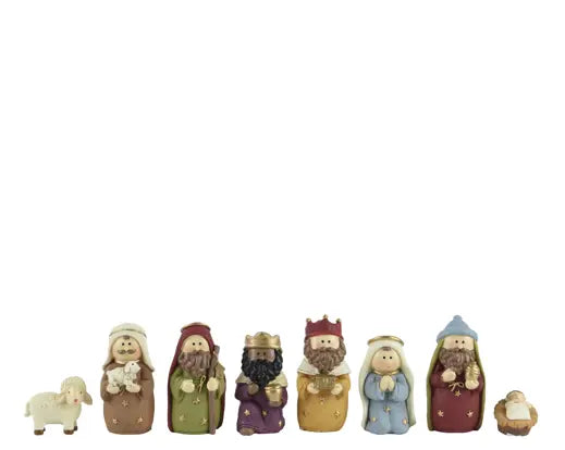 Decoris Nativity Set Polyresin Small Set Of 8