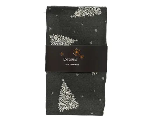 Decoris Tablerunner Tree Print Green 32cm x 140cm