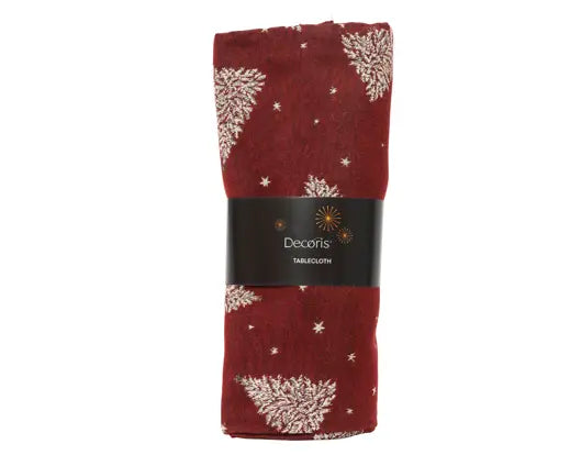 Decoris Tablecloth Tree Print Burgundy 180cm x 140cm